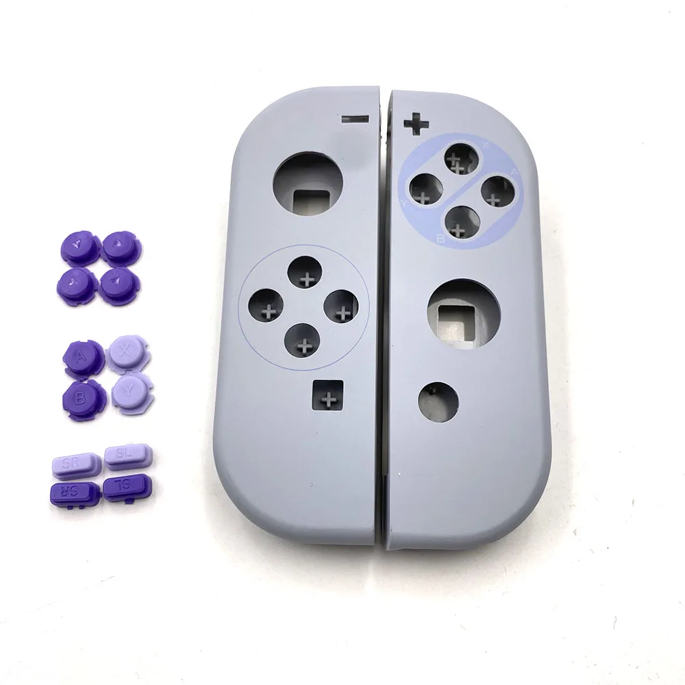 

Серый корпус для SFC Edition с рамкой для батареи и цветными кнопками для Nintendo Switch Joy Con