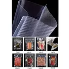 Пакеты для вакуумного упаковщика пищевых продуктов 100 шт.лот, односторонняя текстура, термогерметичный, сжатый прозрачный сетчатый пакет для вакуумного упаковщика пищевых продуктов