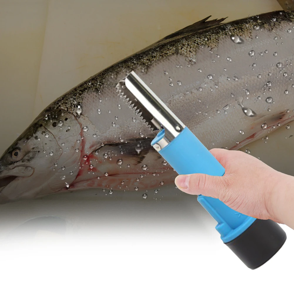 

Handheld Scale Removal Electric Durable Rechargeable Adjustable Powerful Cleaning Kitchen Fish Scaler Ergonomic Rotating