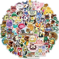 50pcs diy cartoon stickers anime kawaii animals school supplies waterproof car phone stickers notebook home christmas decoration