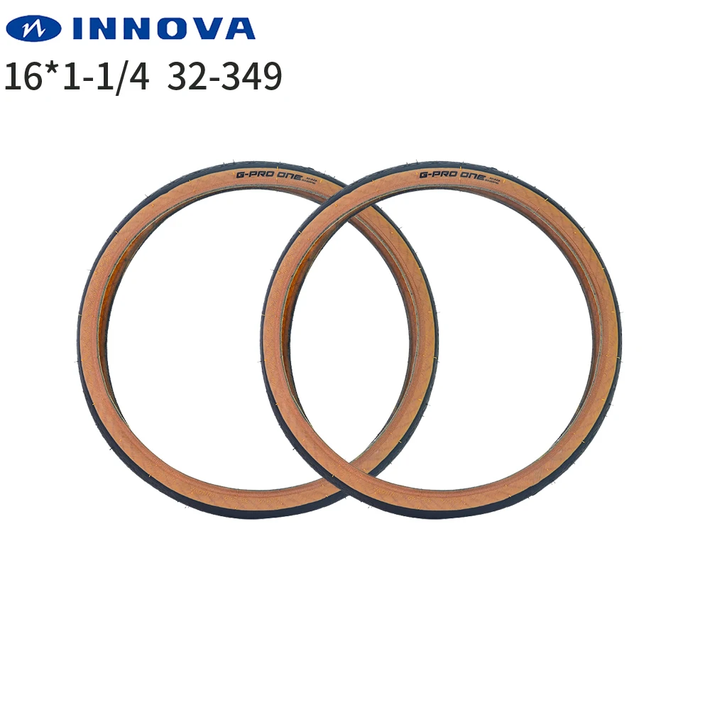 INNOVA 349 складные велосипедные шины 16*1 1/4 ретро желтый край 16 дюймов Сверхлегкий 176g