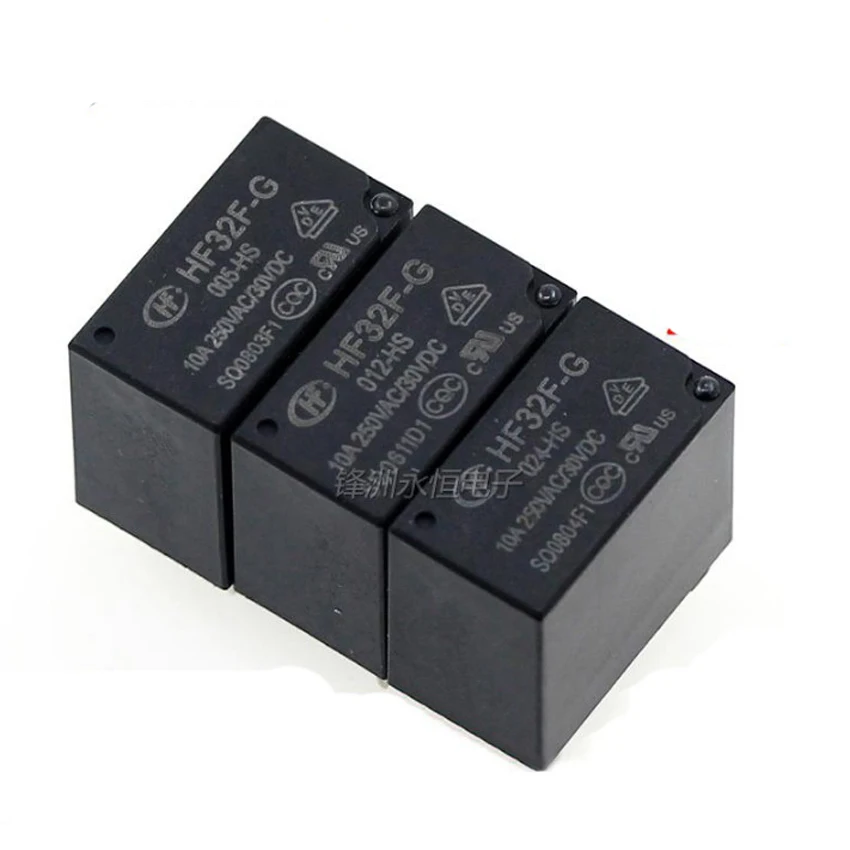 

10 шт./лот HF-32F-G-005-HS/HF-32F-G-012-HS/HF-32F-G-024-HS 5 В/12 В/24 В 10A 250VAC реле