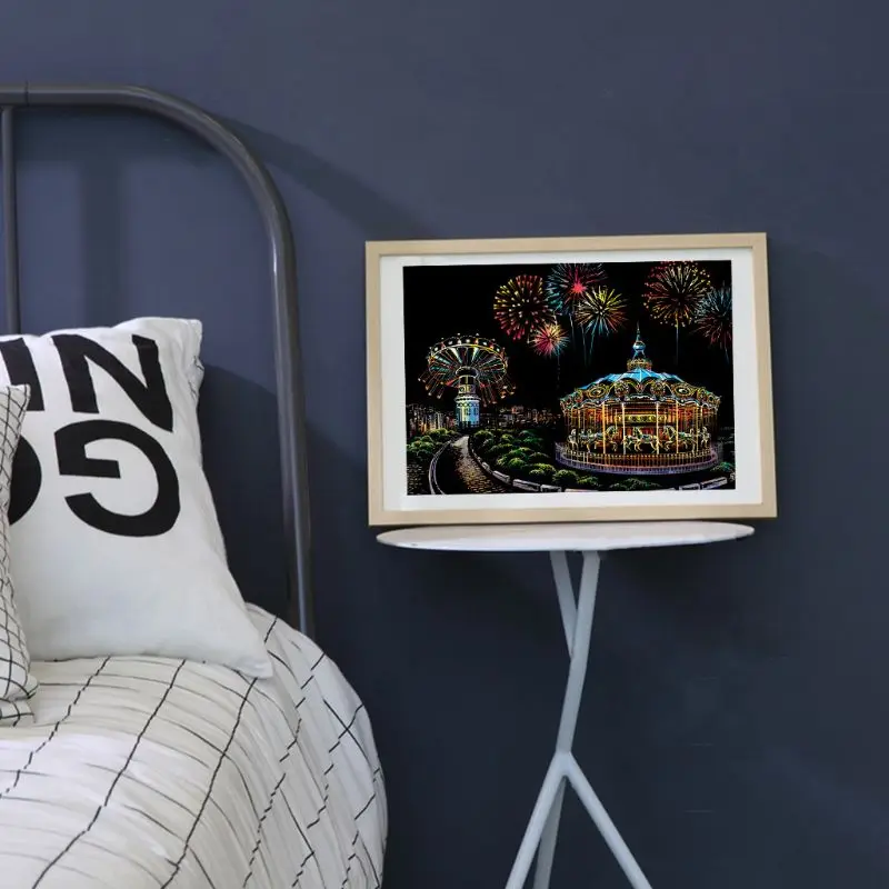 

Adult Decompression Scratching Paint Toy City View DIY Hand-painting Creative Birthday Gifts