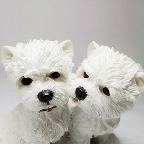 JJM 2 шт. West Highland White Terrier пары собака фигурка для домашних животных животные