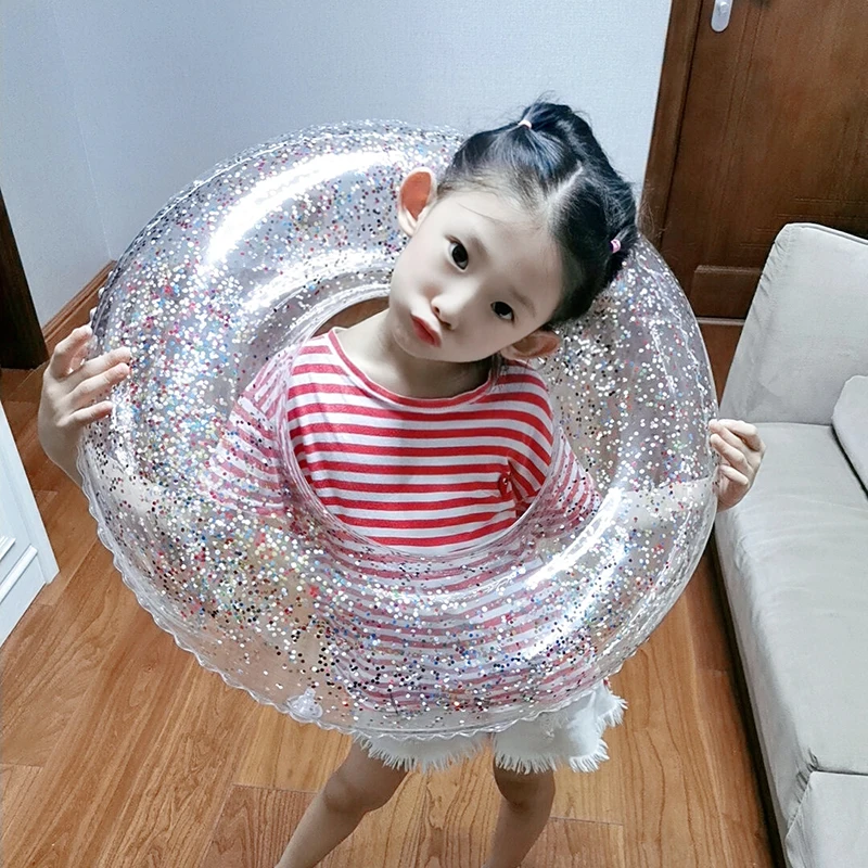 Фитнес 1 шт. Пластик надувные блестками плавательные круги буй для взрослых и