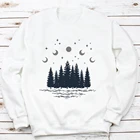 Пуловер с принтом Dark Forest Harajuku, толстая Свободная Женская толстовка с капюшоном, женское повседневное пальто, женская Свободная уличная одежда, свитшоты