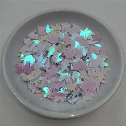 AB white 10 g/ Set Unicorn Glitter AB Colors Loose Sequins for Craft Nail Body Art Painting Wedding Dance Drsee DIY Bags Shoes Decoration - Цвет: AB white