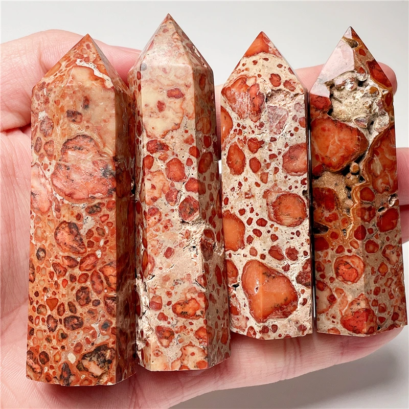 Natural &quotPudding Stone" (India) Crystal Point Healing Stone Quartz Tower Wand Ornament for Home Decor Reiki Energy Gift | Дом и сад