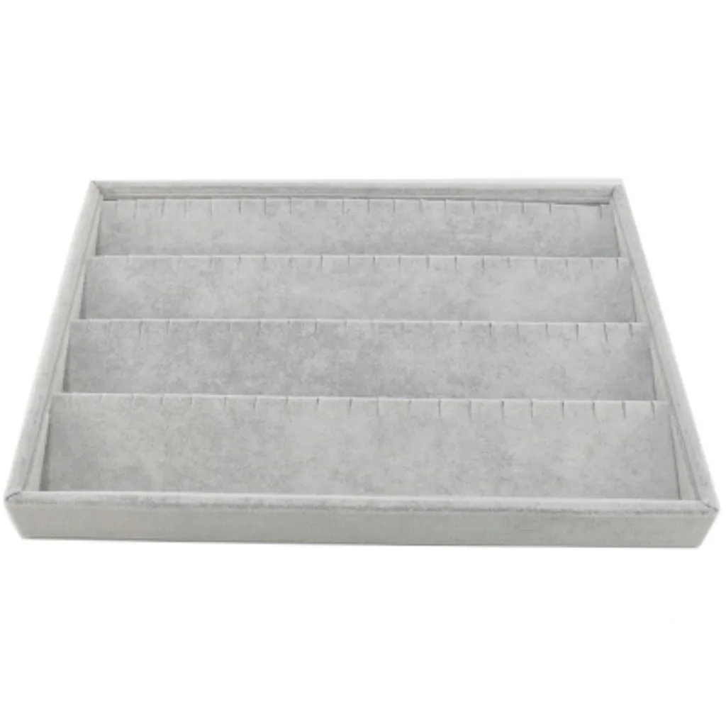

Women Earrings Rings Jewelry Organizer Case Storage Display Showcase Velvet Board Box Tray