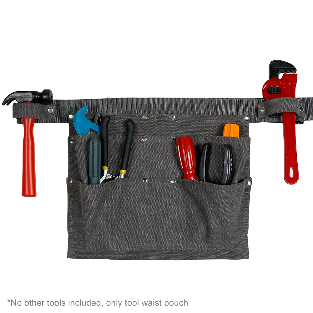 

Carpenters Garden Screwdriver Organizer Canvas Pocket Pouch Tool Belt Bag Adjustable Waist Storage Multifunctional Hammer