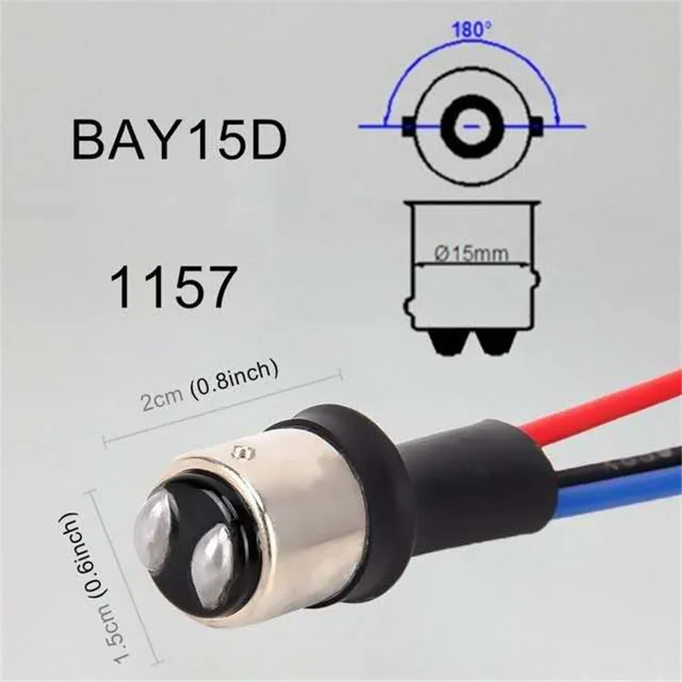 

2 шт. 1156 1157 лампы продлить линию разъем BAY15D BA15S Мужской адаптер для автомобиля Светодиодный светильник DIY жгут проводов
