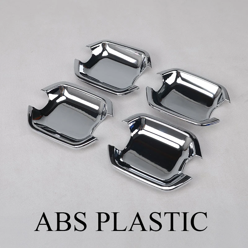 ABS bowls Хромированные накладки и чашки на ручки открывания дверей для Mitsubishi Pajero IV Мицубиси Паджеро 4 2007- года - Название цвета: ABS bowls