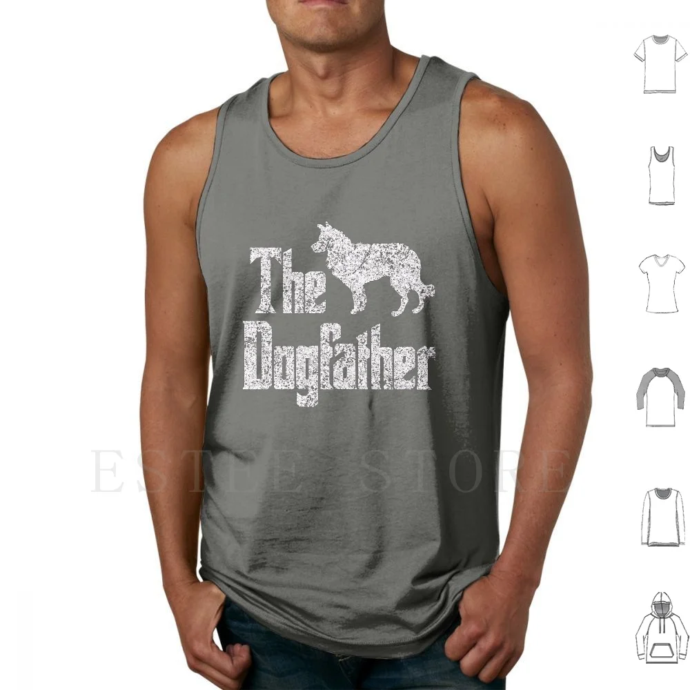 

The Dogfather Border Collie Dog Funny Gift Idea Tank Tops Vest Border Collie Border Collie Border Collie Silhouette