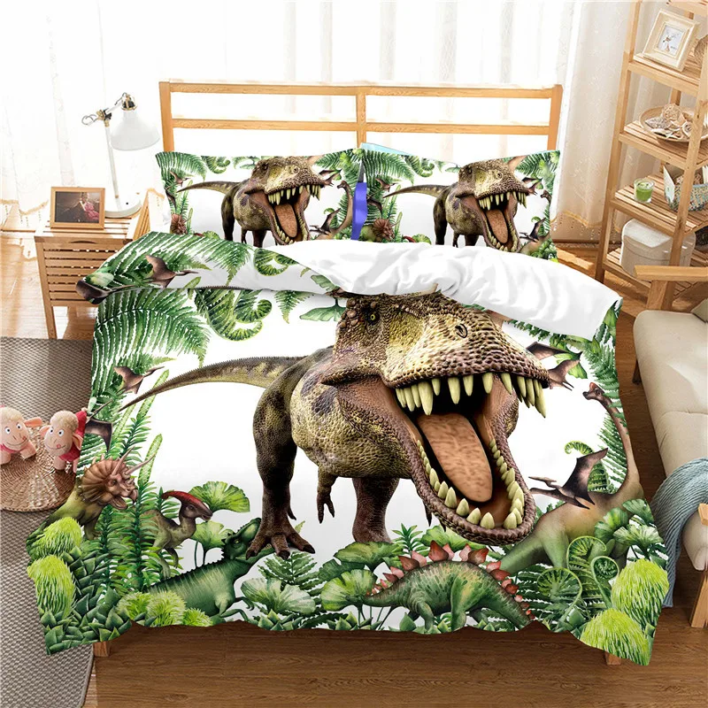 

Animal Dinosaur 3D Print Comforter Bedding Set Cartoon Duvet Cover Sets Kids Pillowcase Queen King Double Size Home Colorful