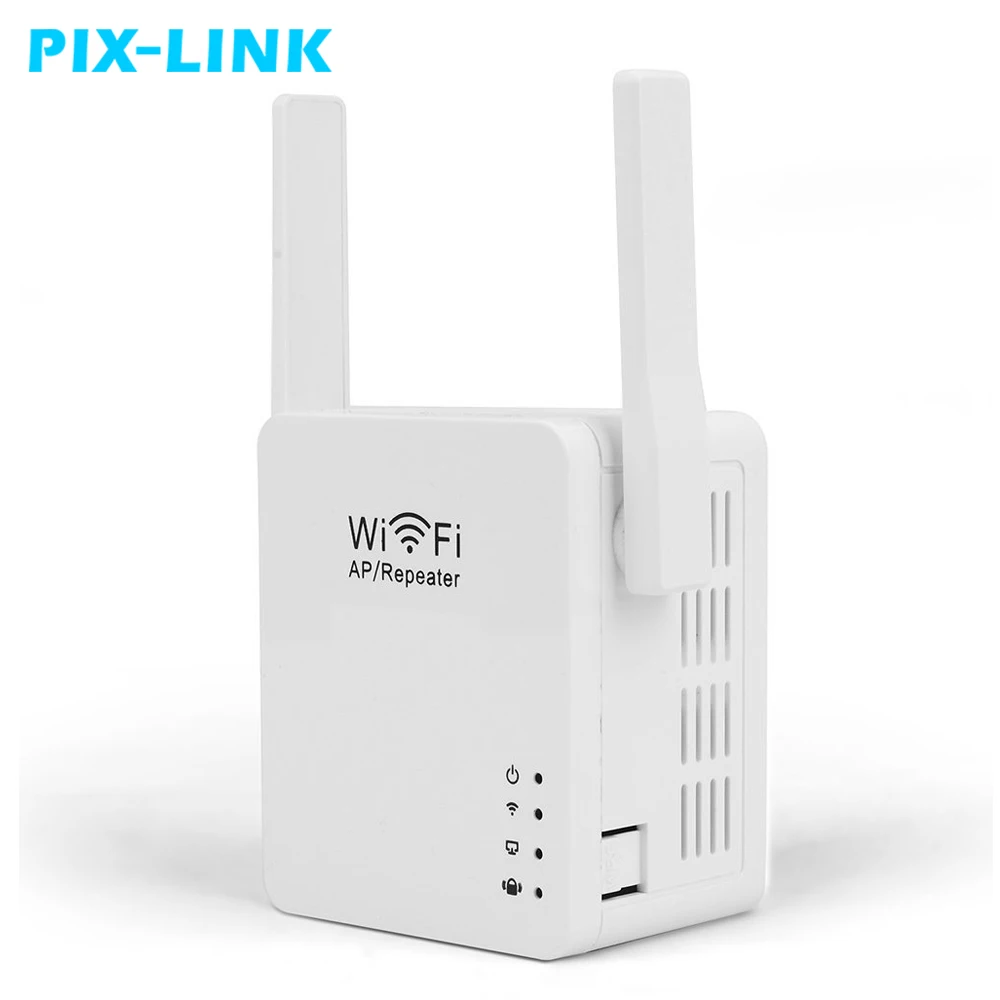 

PIXLINK 300Mbps WiFi Router Repeater 2.4G Internet Network Long Range Extender Booster Access Point Easy Set-Up w/USB 5V/2A Port