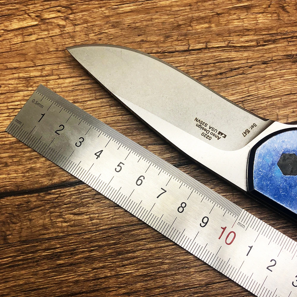 Тактический складной нож лезвие D2 + стальная ручка карманный с титановым