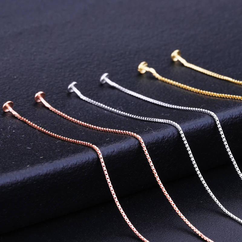 925 Sterling Silver Gold Long Tassel Chain Drop Sticker Dangle Drop Earrings Ear Line Earrings Chain for Diy Jewelry Makings