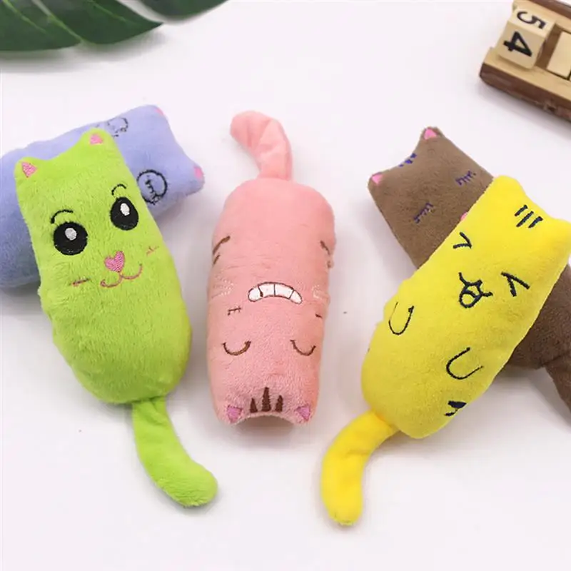 

Cat Grinding Catnip Toys Funny Interactive Plush Cat Toy Pet Kitten Chewing Toy Claws Thumb Bite Gatos Mint For Cats Teeth Toys
