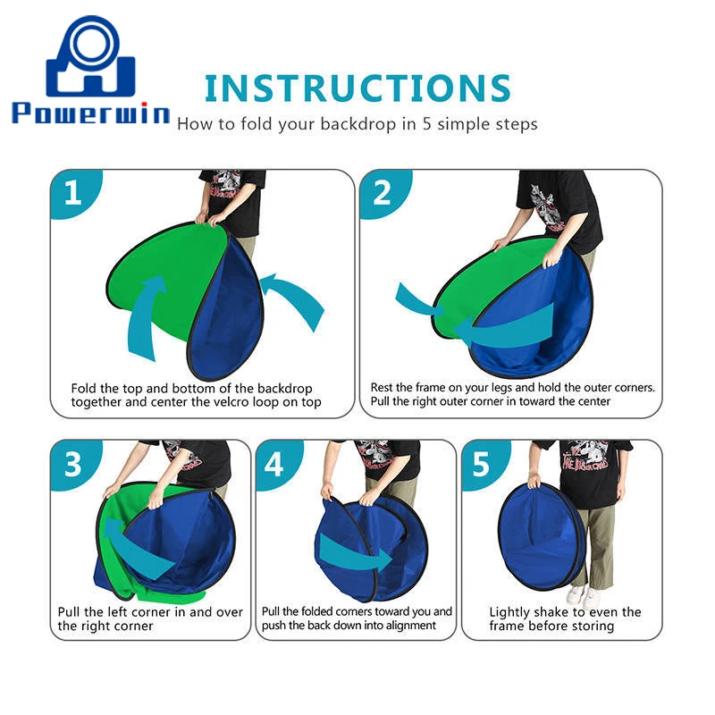 Powerwin студийная фотография 150x200 см двусторонний фон отражатель для номерного