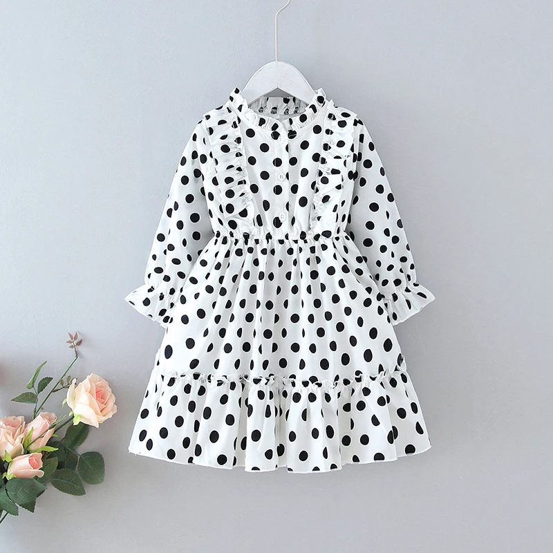 

Melario/От 2 до 6 лет платье в горошек для девочек 2022 г. Осеннее бальное платье с бантом Детские платья принцессы Детская одежда Vestidos