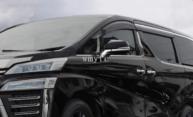 Для Toyota Alphard Vellfire 30-2019Car зеркало заднего вида отделка крышки наклейки блестки наружные украшения полосы Acces