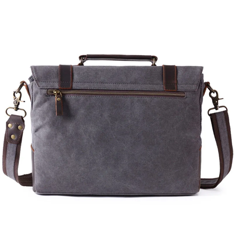 Винтажный кожаный холщовый портфель сумки мессенджеры мужской s сумка для