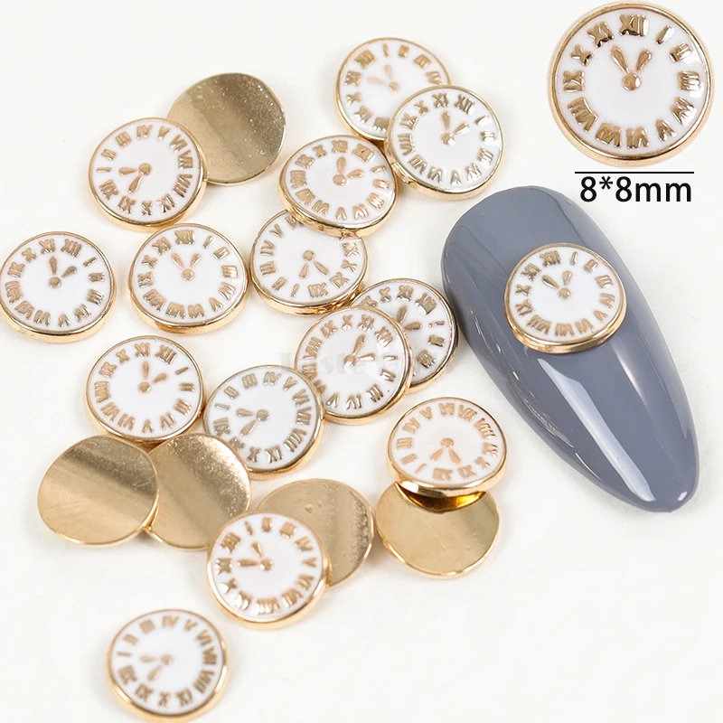 20 шт./лот 3D белый черный розовый 3 цвета сплав классические часы Стразы для