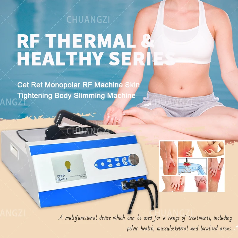 

2023 Spain INDIBA CET RET Body Sliming Machine CAP RES Physical Therapy Equipment ER-45 Pain Relief Anti-cellulite Body Massager