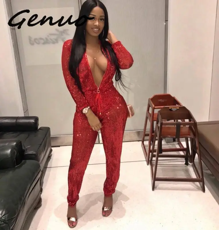 Женский комбинезон на молнии спереди с длинным рукавом|Женские комбинезоны| |