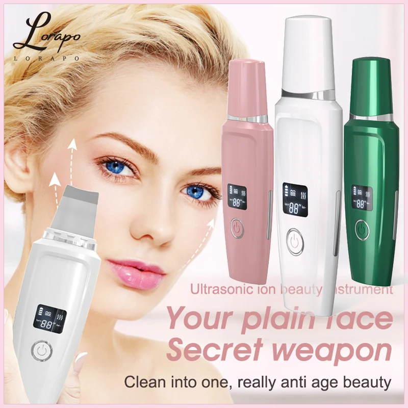 

Peeling Shovel Cleaner Facial Scraper EMS Lifter Peeling Shovel Cleaner Ultrasonic Skin Scrubber Blackhead Acne Skin Care