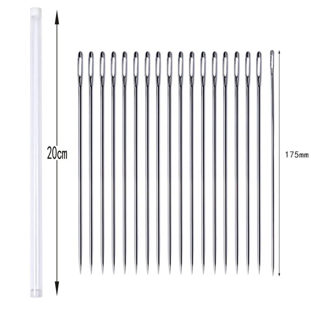 20 шт. Стальные длинные швейные иглы с большими отверстиями 175 мм|Швейные иглы| |