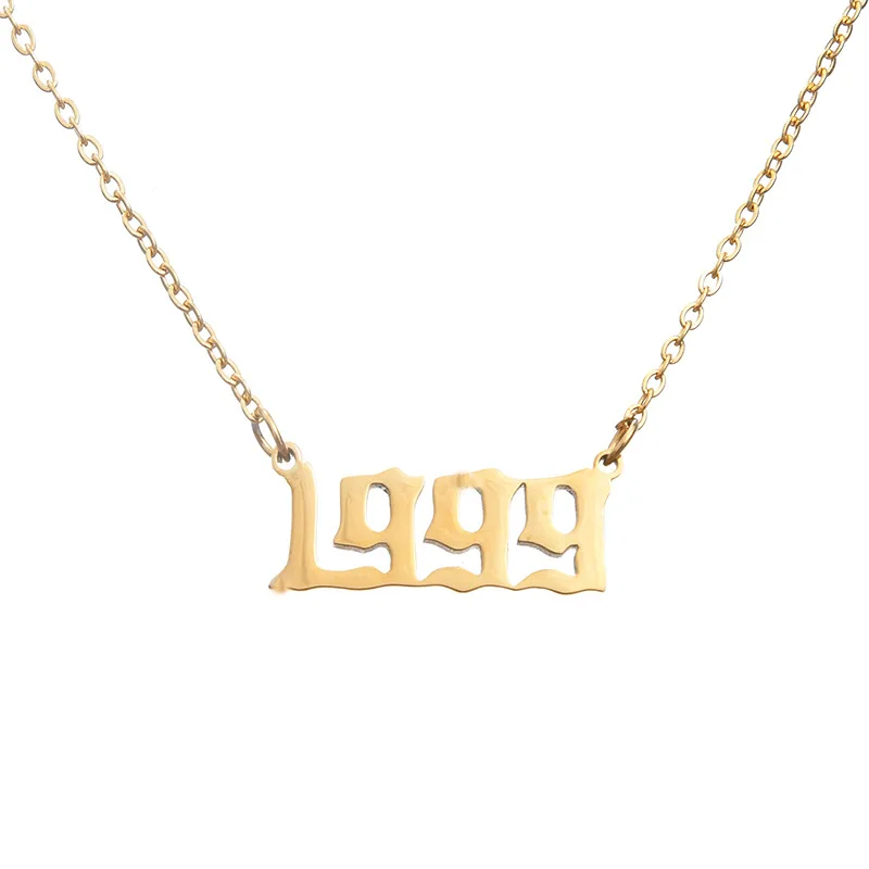 Ожерелья в стиле панк с изображением даты на английском языке ожерелья цифрами