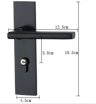 Космическая алюминиевая темная ручка для межкомнатной двери дверная дверного