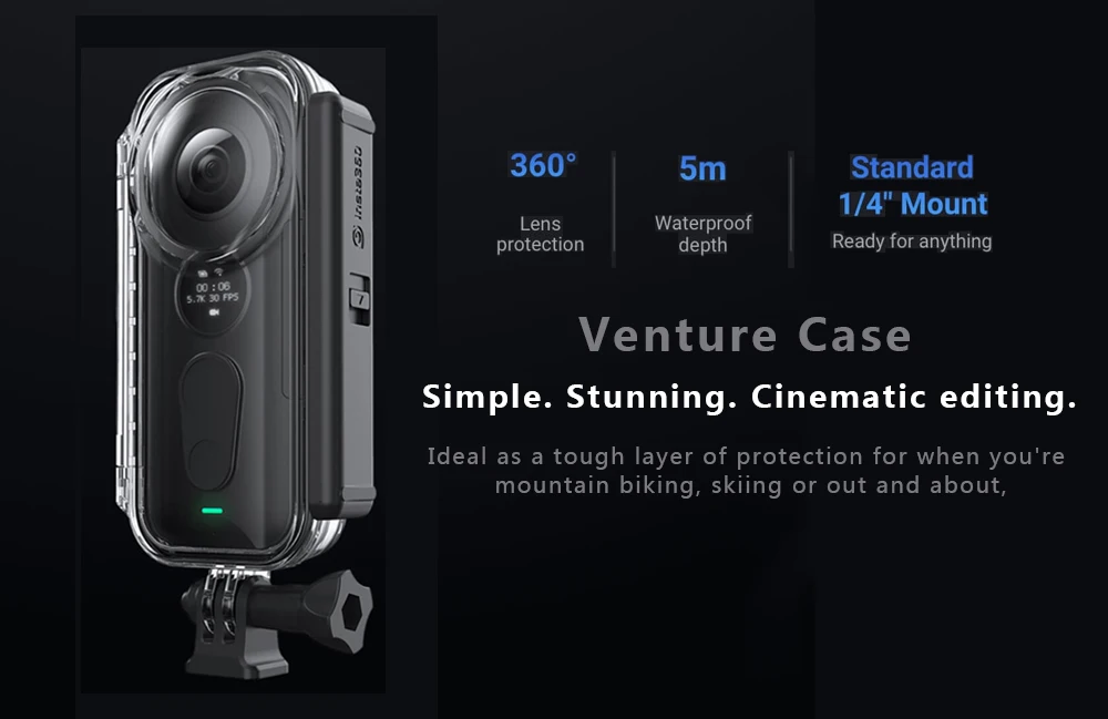 Insta360 ONE X 18MP 5,7 K фото экшн-камера с поддержкой Wi-Fi kiteboard, чехол для Гидроцикла