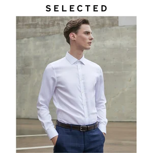 Мужская хлопковая рубашка с длинным рукавом, 100%