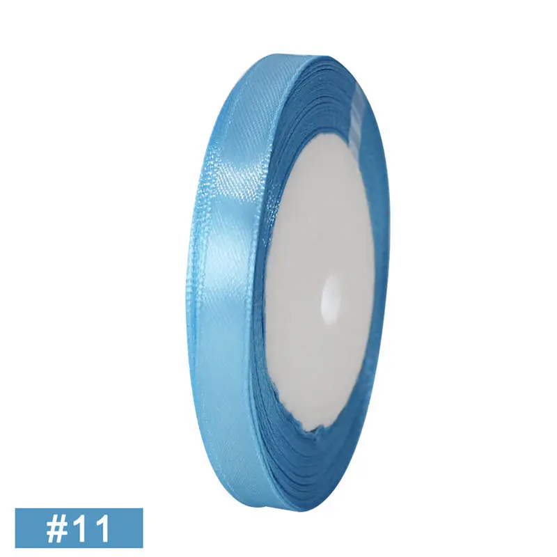 11 baby blue 25 ярдов атласный Свадебный букет атласная лента DIY Искусственные Шелковые Розы товары для рукоделия Швейные аксессуары Скрапбукинг материал D1 - Цвет: 11 baby blue