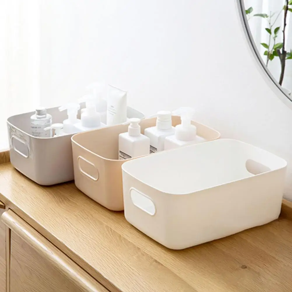 

Modern Premium Cosmetic Storage Bin Plastic Storage Bin Tidy for Kitchen