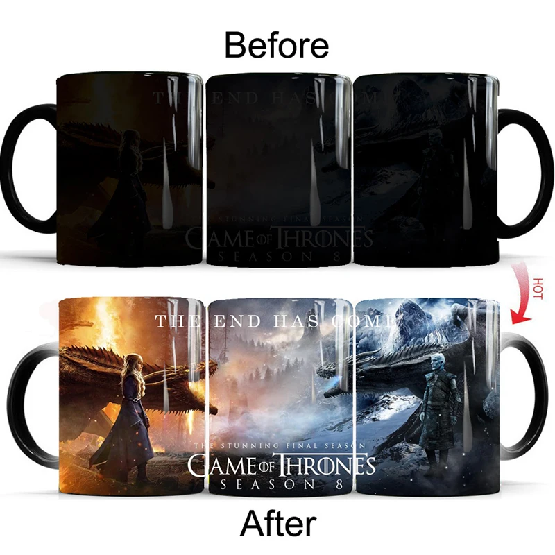 Style C Mug Новинка 1 шт. 350 мл Игра престолов кружки Племенной Тотем меняющая цвет кружка Волшебные кружки чайная, кофейная кружка чашка для друзей подарки для детей - Цвет: Style C Mug
