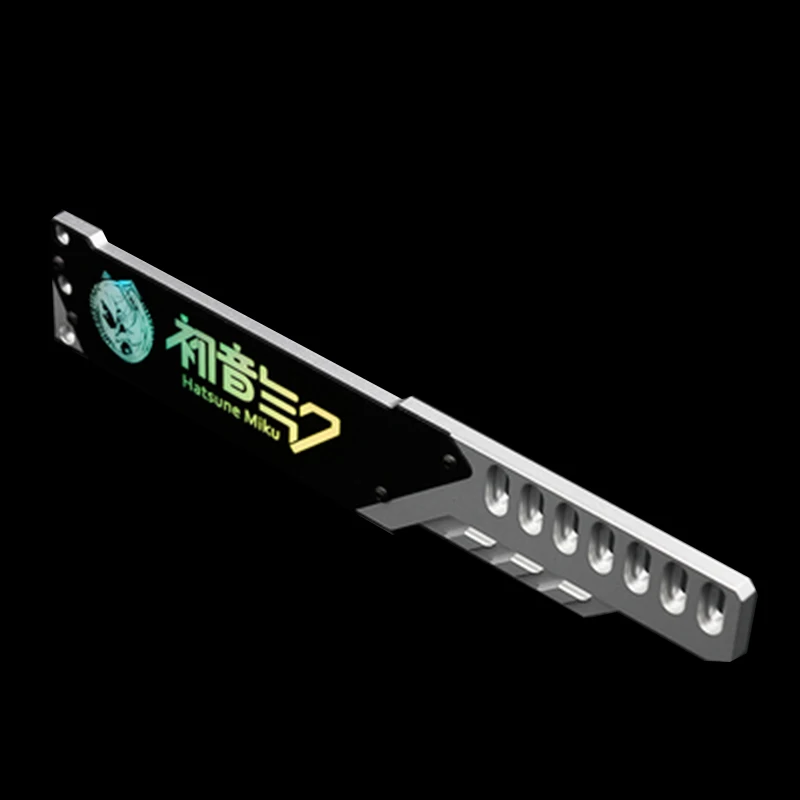 HATISUNE MIKU A-RGB Кронштейн для видеокарты, полностью алюминиевый 5 В, 3-контактный разъем, A-RGB, свет 260 мм, материнская плата AURA SYNC Symphony, держатель VGA - Цвет лезвия: HATISUNE MIKU A-RGB