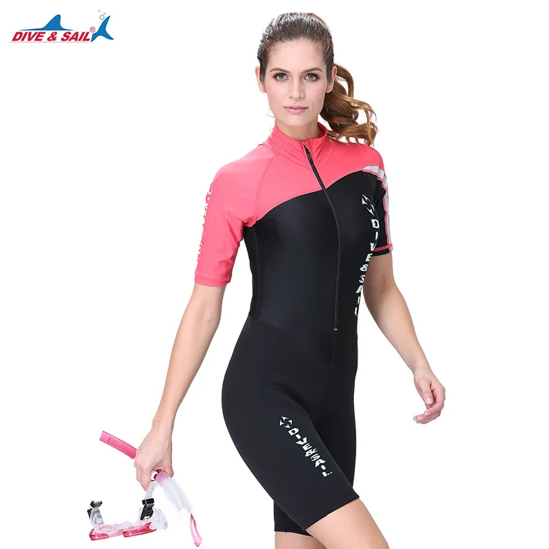 

Men Women One Piece Wetsuit Sunscreen Diving Suit Quick Dry Short Sleeve Swimwear Swimsuits Neoprene Shorts Lovers Couples Sets
