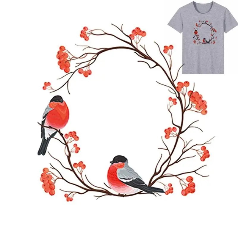 20x20 см модные патчи с цветами птицами животными для самостоятельного нанесения