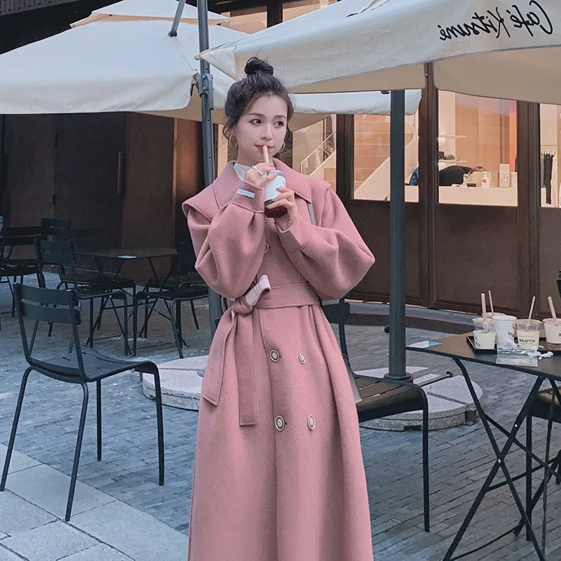 

2020 Women Korean Winter Long Overcoat Outwear Coat Loose Plus Size Cardigans Full Sleeve Manteau Femme Hiver Elegant