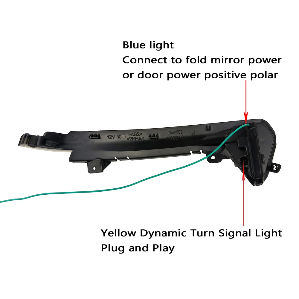 

Flowing Dynamic Blinker LED Side Rearview Mirror Turn Signal Light Repeater Indicator For Audi A6 C7 C7.5 RS6 S6 4G 2012-2018