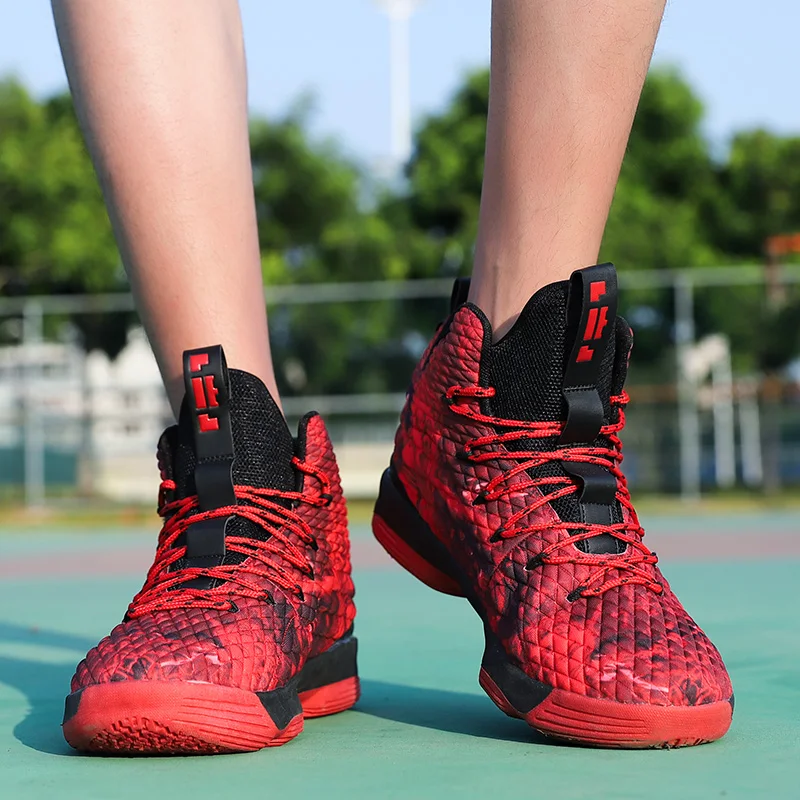 Удобные баскетбольные кроссовки для мужчин и женщин высокие дышащие буфферные