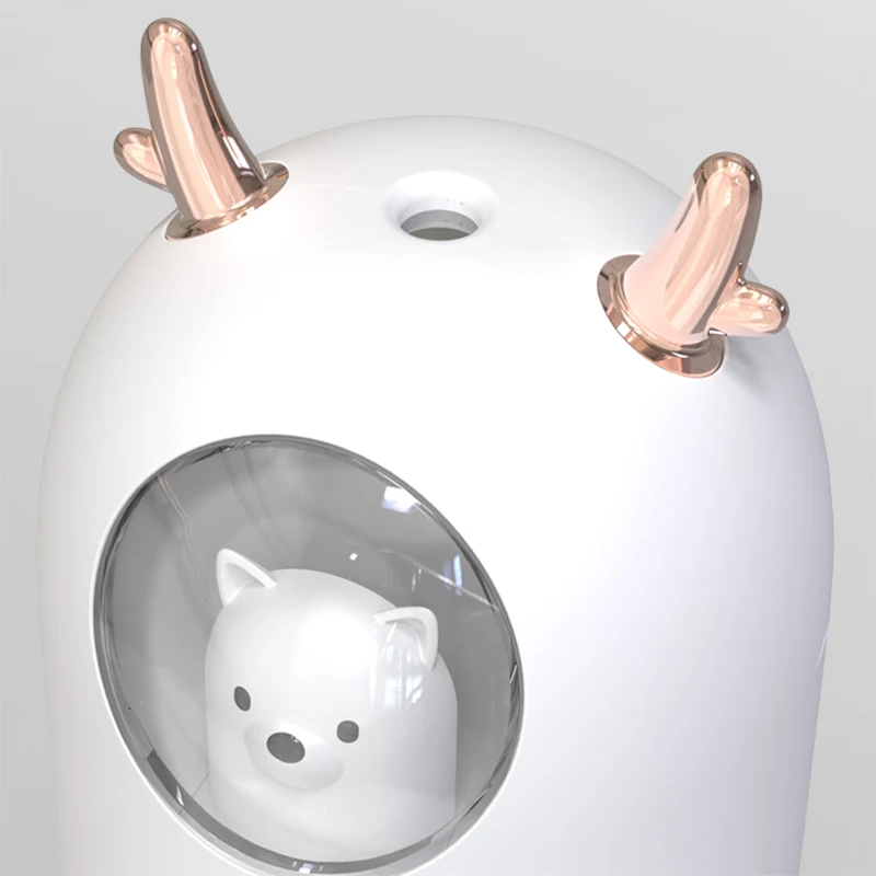 

USB Humidifier 300Ml Cute Pet Ultrasonic Cool Mist Aroma Air Oil Diffuser Romantic Color LED Lamp Humidificador