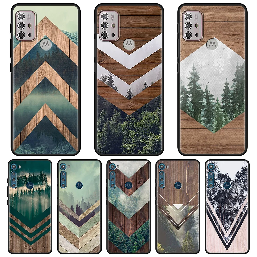 

Wood Nature Pattern For MOTOROLA One Fusion Case for Moto G10 G9 G8 Plus Play Power One G20 G30 G40 G50 G60 Edge 20 Phone Shell