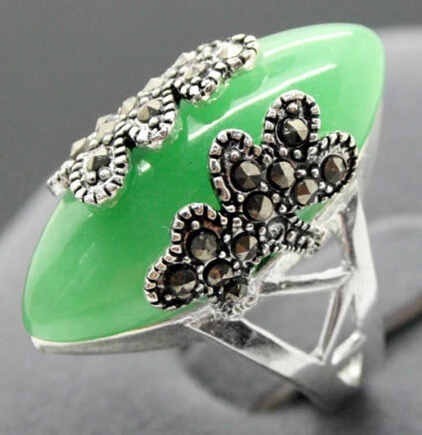 0x из натурального зеленого нефрита MQ драгоценный камень 100% чистого серебра SZ