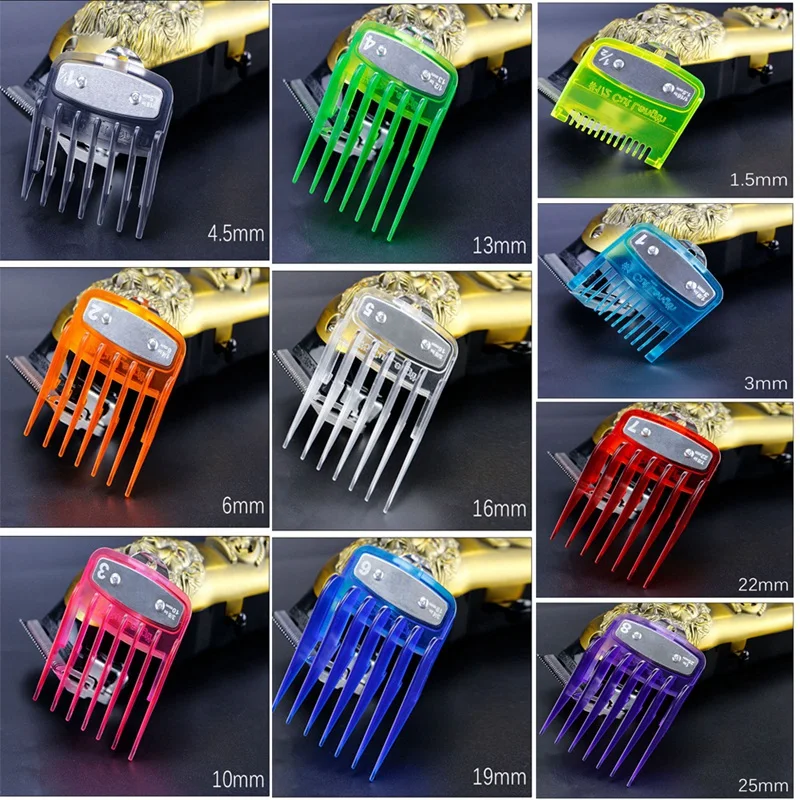 

Pet Dog Hair Trimmer Limit Comb 10 Pcs Universal Hair Clipper Limit Combs Guide Guard Attachment Size Salon Styler Tools