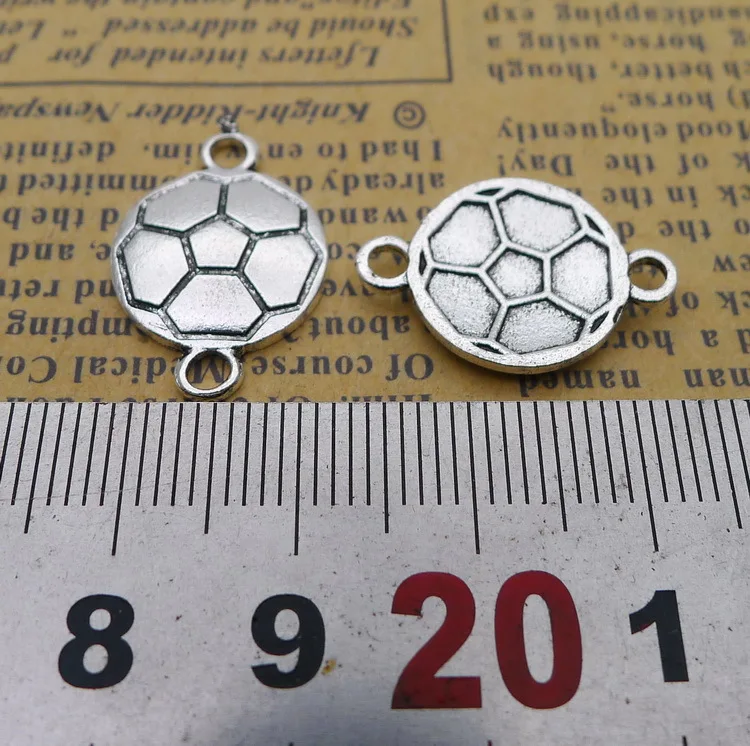 

Supplies For Jewelry Making 10pcs 15x21mm Antique Silver Color Football Connector Jewelry Components