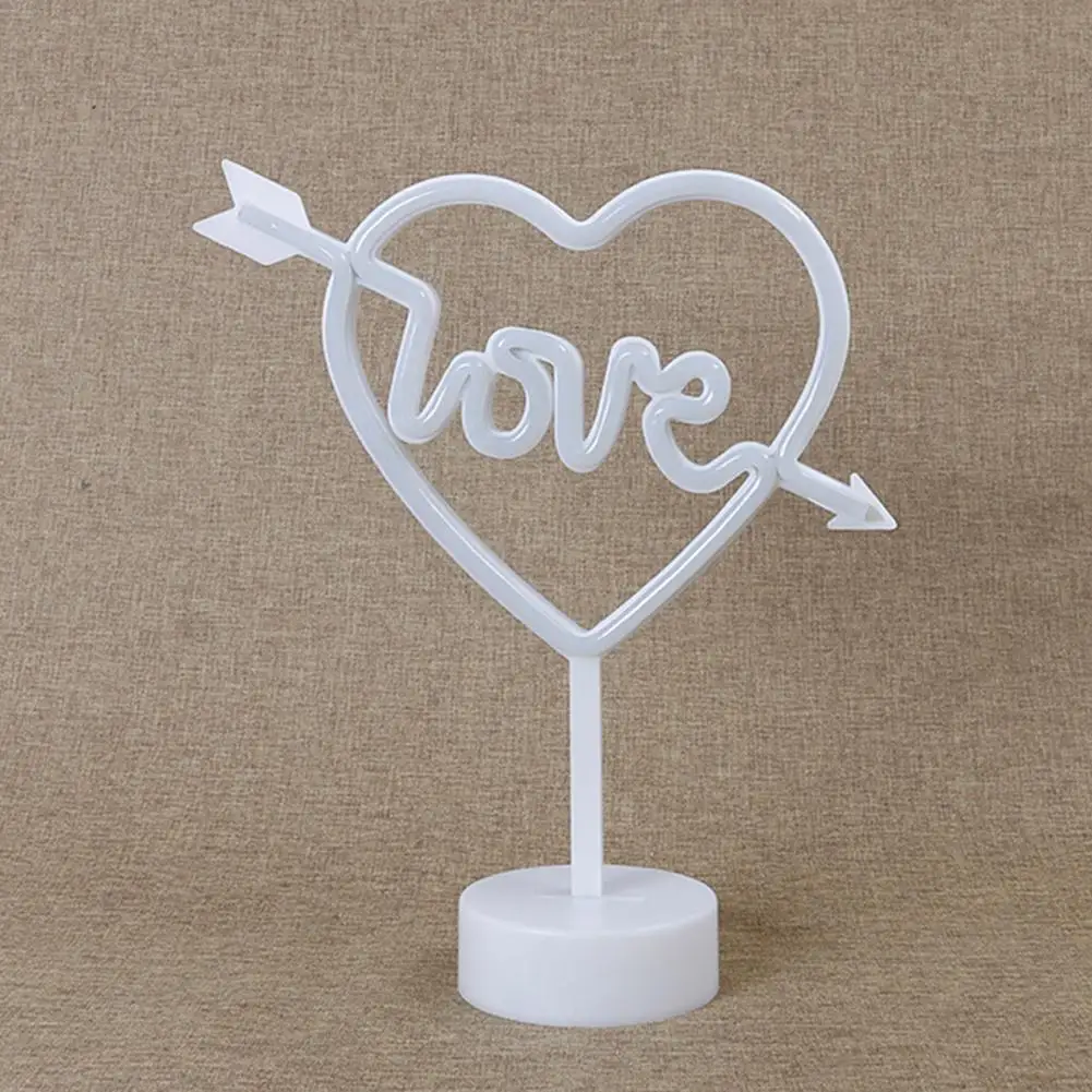 Светодиодная неоновая вывессветильник в форме сердца инновационная настольная
